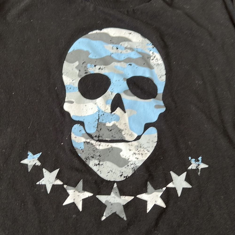 NOBO Black Camo Skull Muscle Tee 2 Piece Set Size M(7-9) - Picture 7 of 8